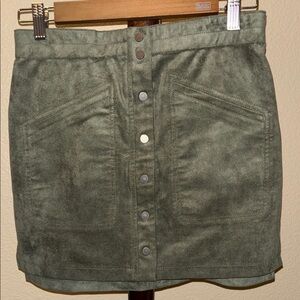 BCBGMAXAZRIA dusty Olive Mora mini skirt NWT
